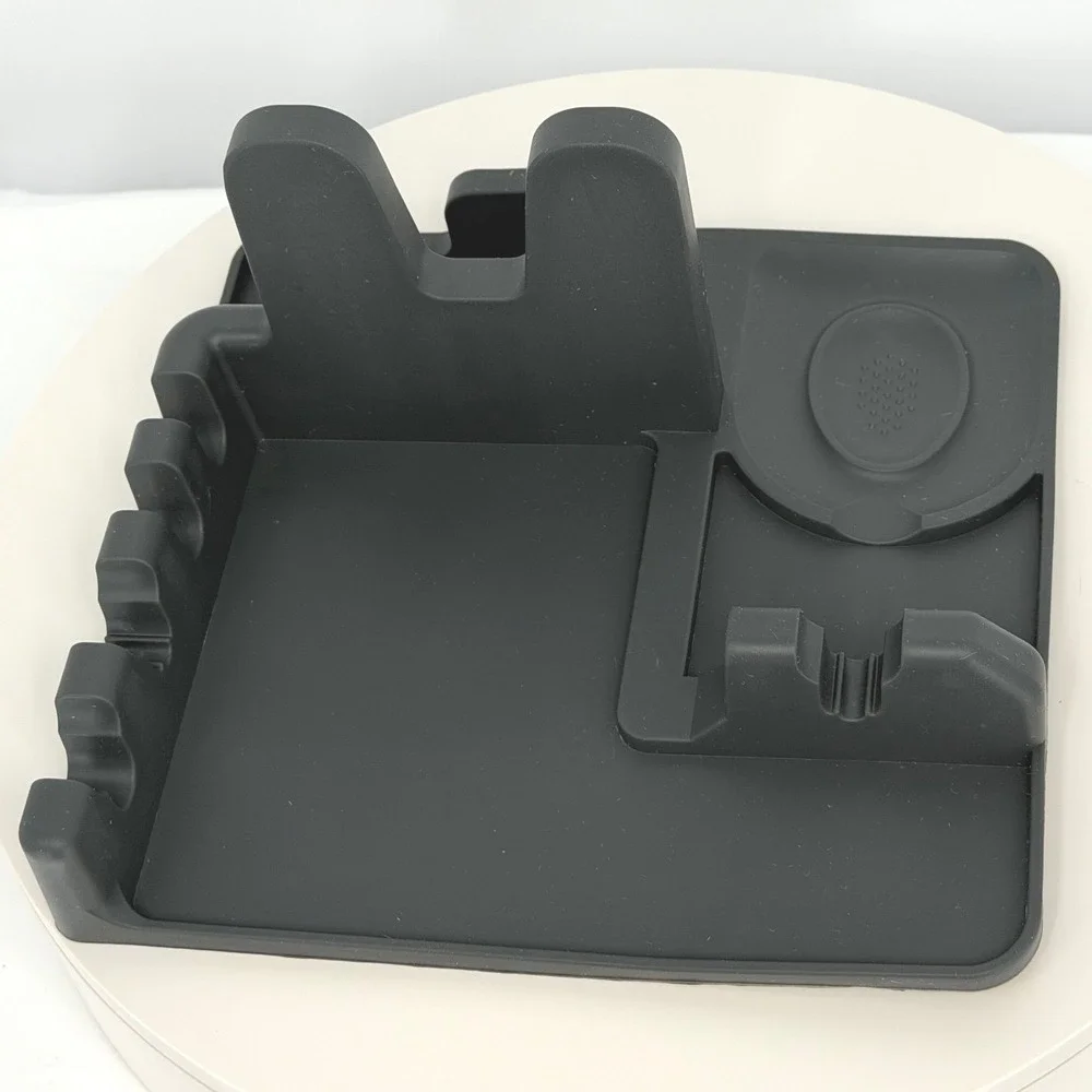 Silicone‎ Kitchen Utensil Rest Spoon Holder Mat Countertop Spill Pad Gray 96-11